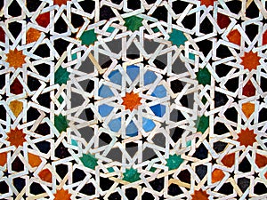 Zellige, moroccan mosaic tiles photo